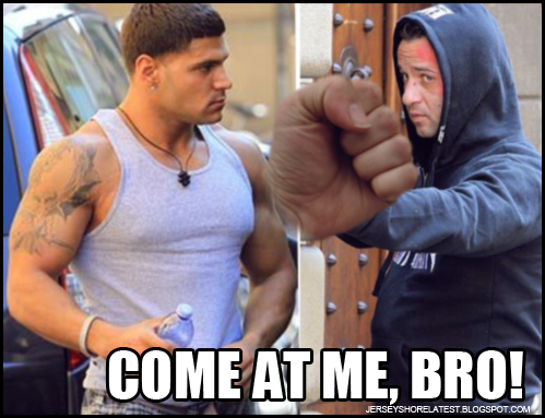 jersey shore ronnie fights situation. Ronnie The Situation Fight