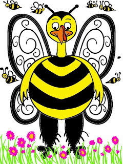 Student drawing of a turkey disguised as a bumble bee