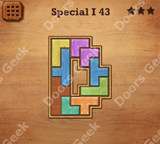 Cheats, Solutions, Walkthrough for Wood Block Puzzle Special I Level 43