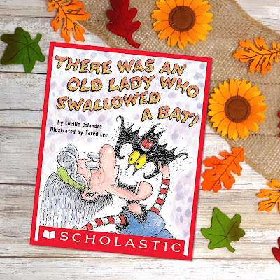 There Was an Old Lady Who Swallowed a Bat picture book for Halloween