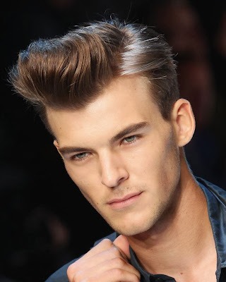 Male model with pompadour hairstyle