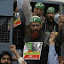 Noor M. Kalwal, Zonal President JKLF, leading Jail Bharo Tehreek at Lalchowk, Srinagar.