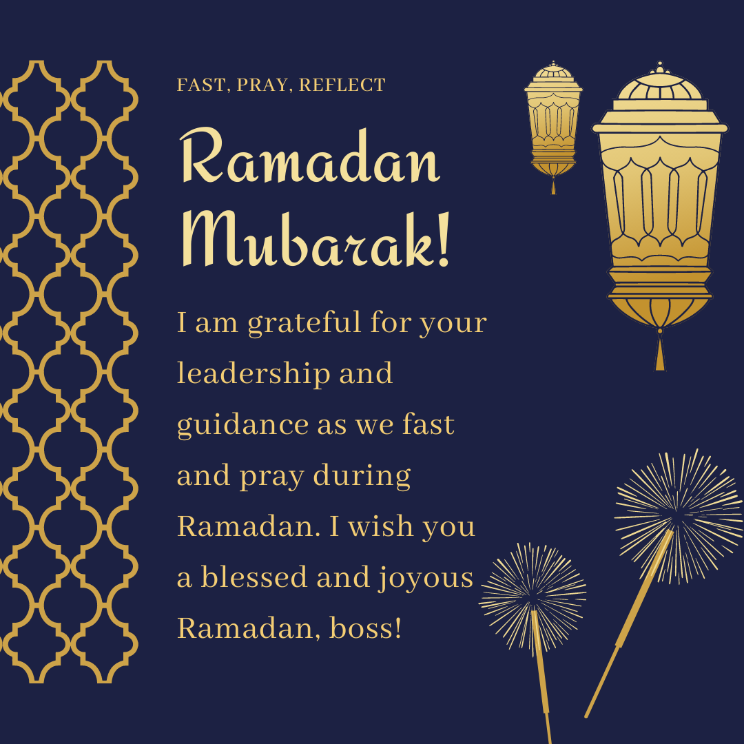 Ramadan Mubarak Wishes and Greetings for Your Boss 2023