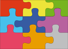 pièces de puzzles colorées