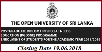Postgraduate Diploma in Special Need Education - Open University