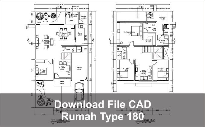 download rumah type 180 dwg cad