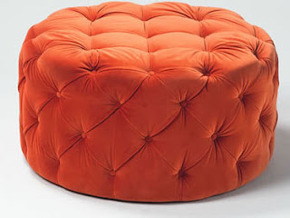 round upholstered ottomans