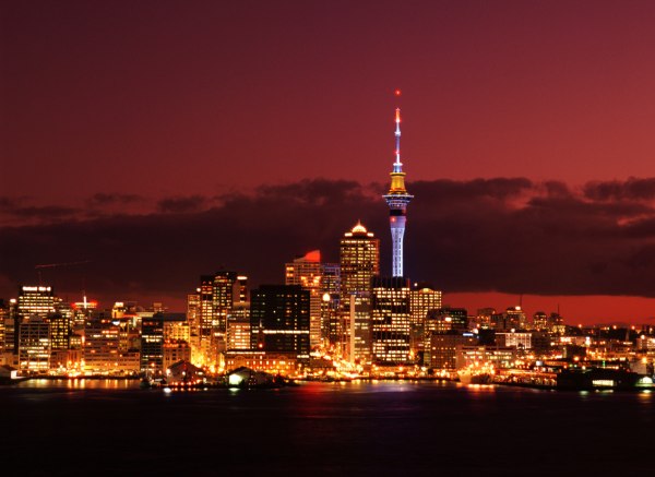 The view of Auckland city at night. Photo credit: Thinkstock