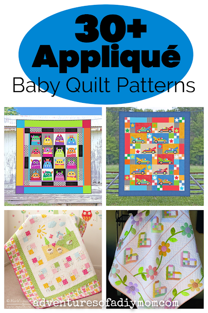 collage of baby applique quilts