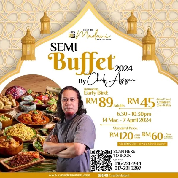 Poster Buffet ramadhan 2024 di Casa De Madani Cyberjaya