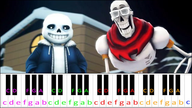 To The Bone - An Undertale Rap by JT Music Piano / Keyboard Easy Letter Notes for Beginners