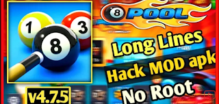 Download 8 Ball Pool long lines (Mod, unlimited money)
