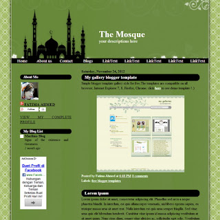 The Mosque Islamic Blogger Template