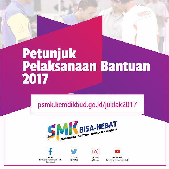 Daftar Bantuan Direktorat Pembinaan SMK Tahun 2017