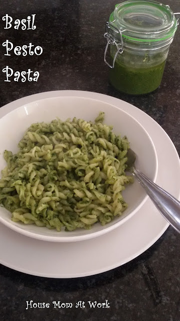 House Mom At Work: Basil Pesto Pasta