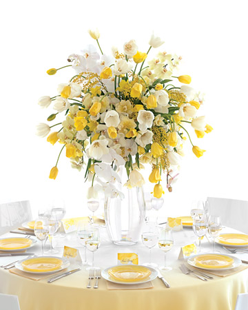 Flower centerpieces are great because they enhance the atmosphere in a