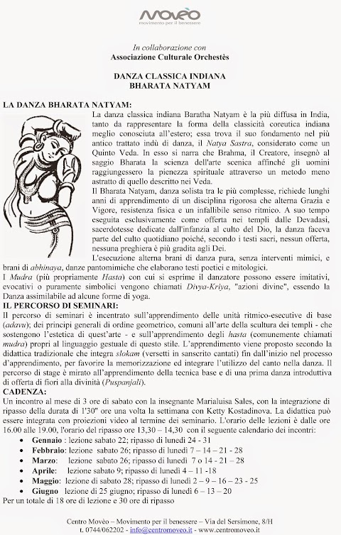 Bharata Natyam │ Percorso di seminari a Terni