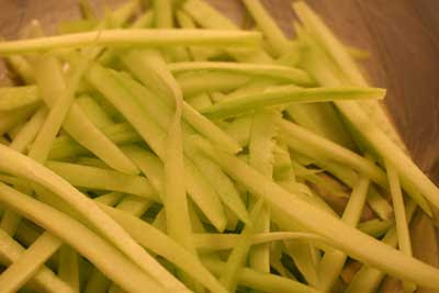 julienne cucumbers