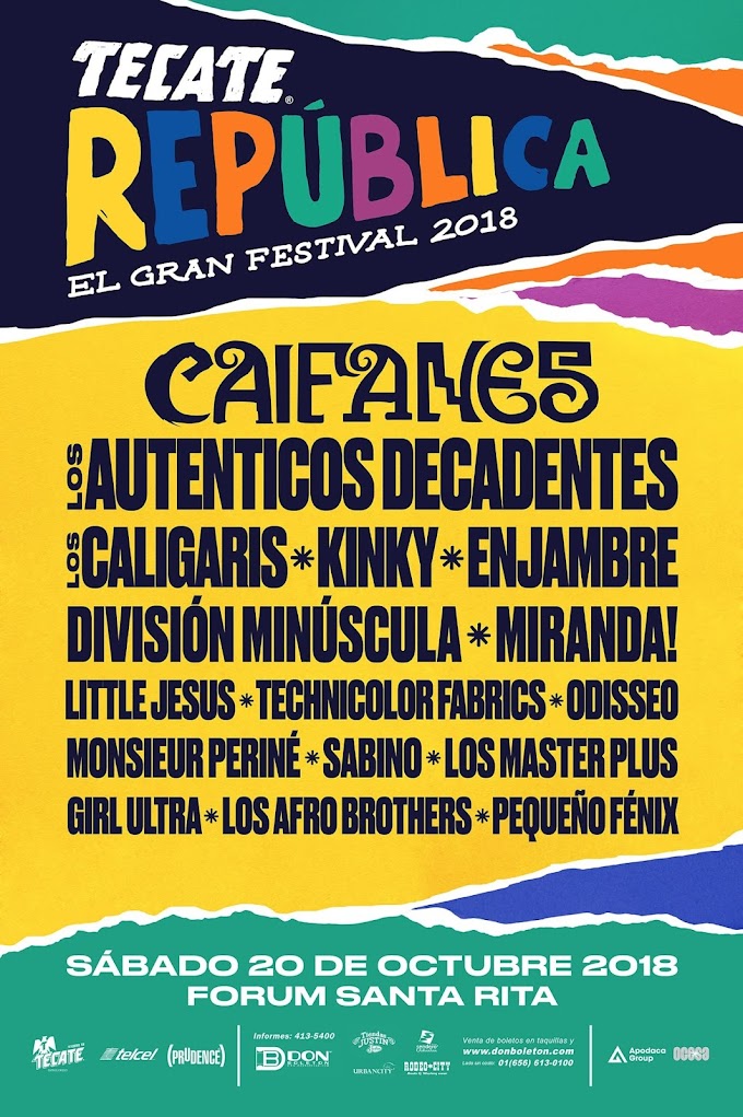 Se anuncia el lineup de la segunda edición del Tecate República "El Gran Festival".