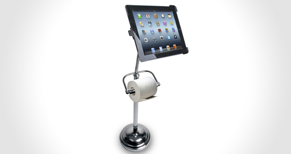 Pedestal Stand with Roll Holder for iPad