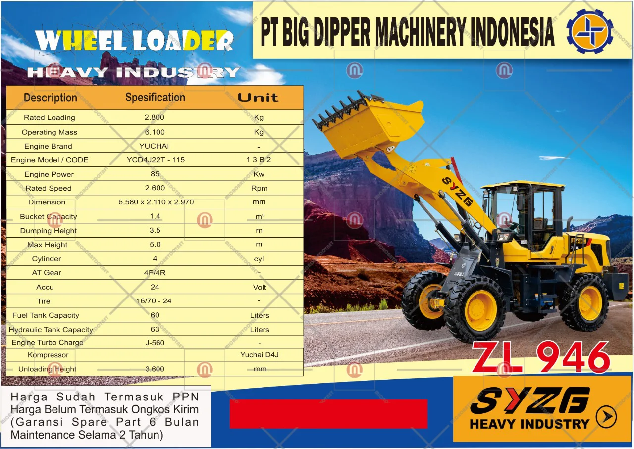 WHEEL LOADER SYZG TYPE ZL 946