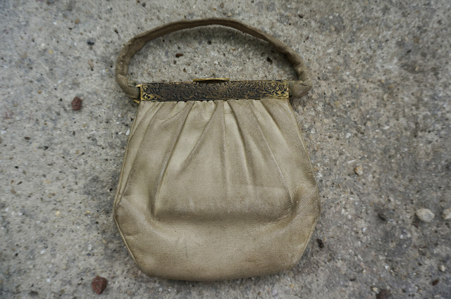 sac vintage en cuir leather handbag