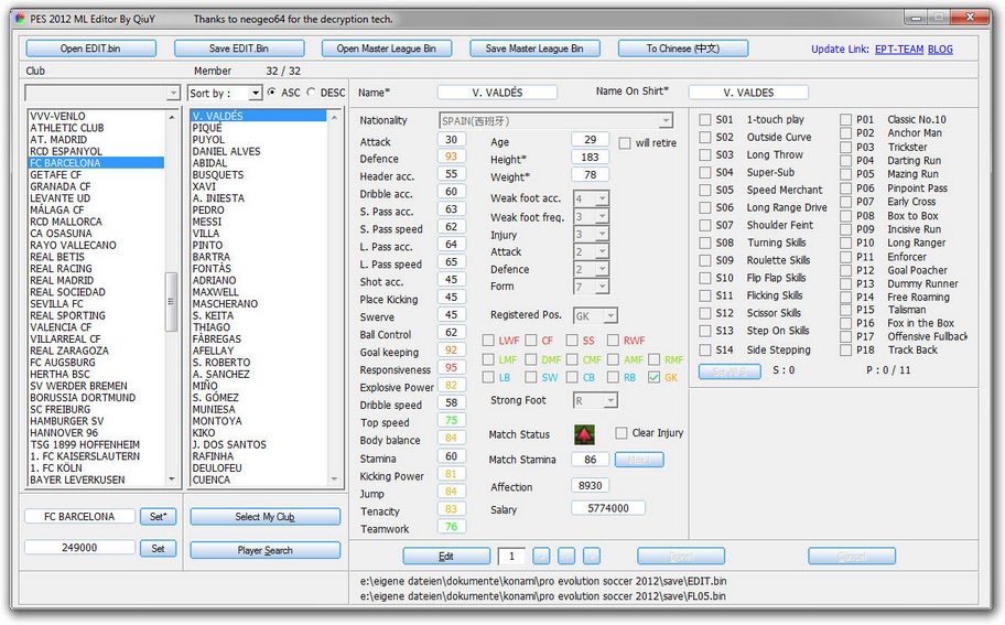 ML Editor - PES 2012