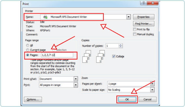 Cara Mencetak Beberapa Halaman Saja Pada MS Word 