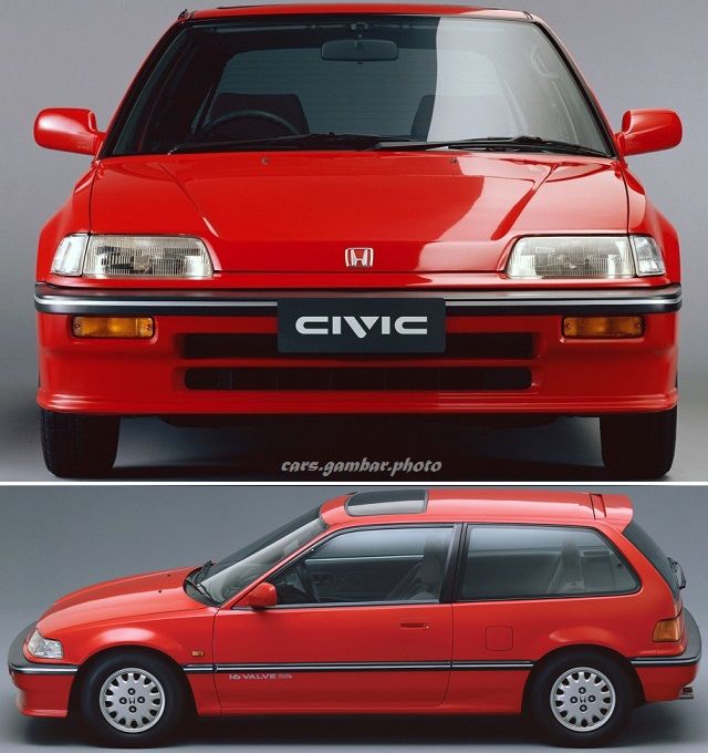 Honda Civic 4th Generation 3-door Hatchback EF 25X 1987-1989 Red Front