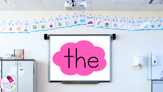 Practice sight words as a class with a fun PowerPoint slideshow like this.