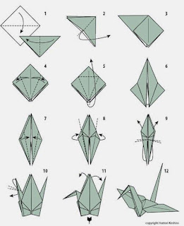 origami paso a paso pájaro