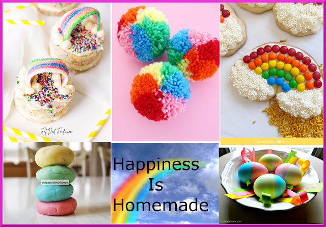 Happiness Is Homemade. Share NOW. #happinessishomemade, #linkyparty #eclecticredbarn #hih, rainbows