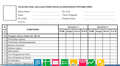 Download Contoh Buku Legger Siswa SMP Tahun 2015 format Doc