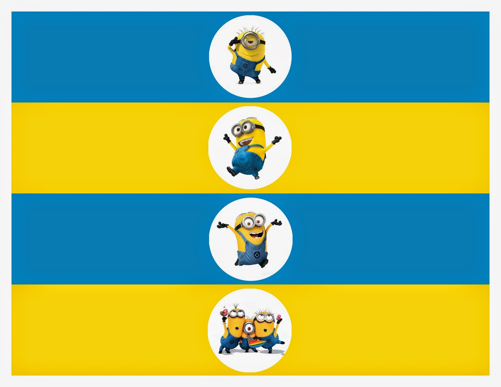 minions free printable bunting labels and toppers oh my fiesta in english