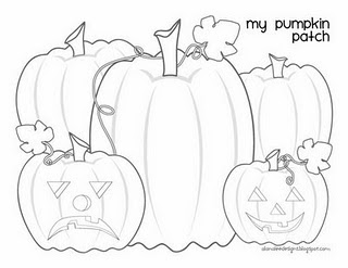 Pumpkin Patch Coloring Page 