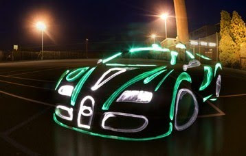 Bugatti veyron light graffiti