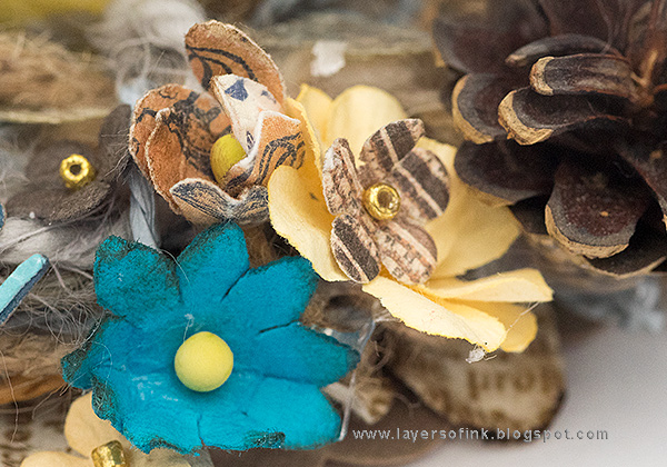 Layers of ink - Bird in a Nest by Anna-Karin Evaldsson with Prima flowers and Finch