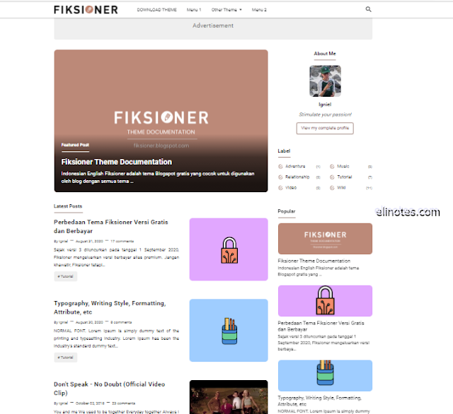 fiksioner template blogger cepat diterima adsense