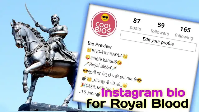 Instagram Bio for Royal Blood | Attitude & Stylish Bio [2022]