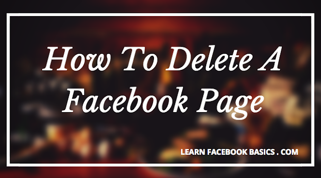 How To Delete A Facebook Page 