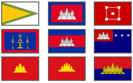 Cambodia Flag history