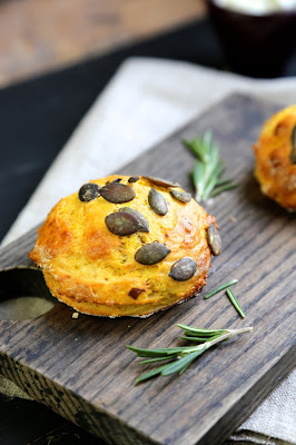 scones , citrouille , romarin ,soupe