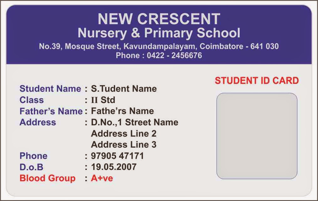 Nursery School ID Card Template - 01