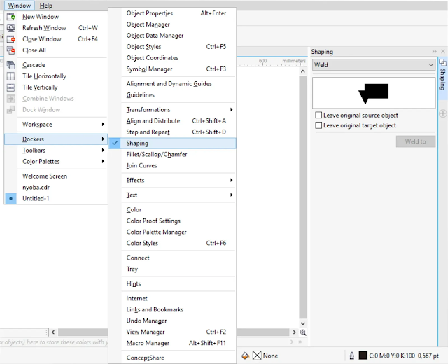 Cara Mudah Memotong Objek Di CorelDraw Dengan Shaping Tools