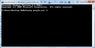 Cek Ping Untuk Tes Koneksi Internet Via CMD Windows