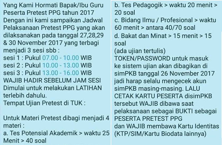 Kumpulan Contoh SoalSoal Pre Test PPGUKGPKB beserta Kunci Jawaban