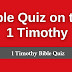 Malayalam Bible Quiz on 1 Timothy: Test Your Knowledge of the Book of 1 Timothy With This Bible Quiz