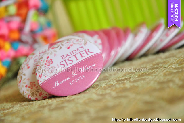 Wedding Button Badge Printing by Pixie Studio