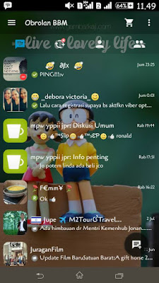 BBM Simple MOD Transparan v2.9.0.45 APK (Backup Free Sticker)