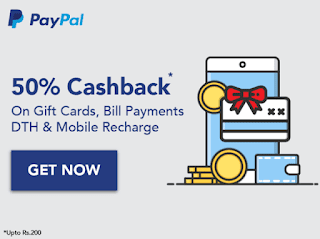 PayPal Rs200 Cashback Offer